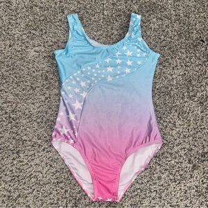 Girls Gradient Star One-Piece Swimsuit - Pink & Blue